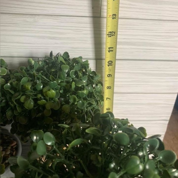 7 Artificial Green Topiary Trees in Gray Pots - Picture 7 of 7